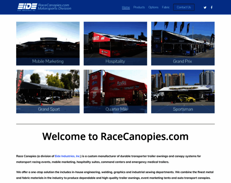 Racecanopies.com thumbnail