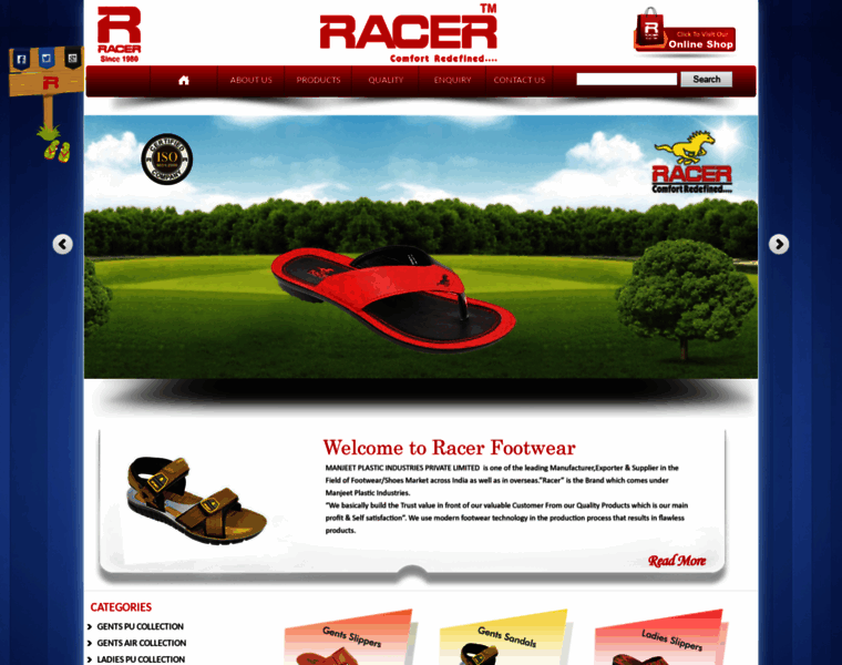 Racerfootwear.com thumbnail