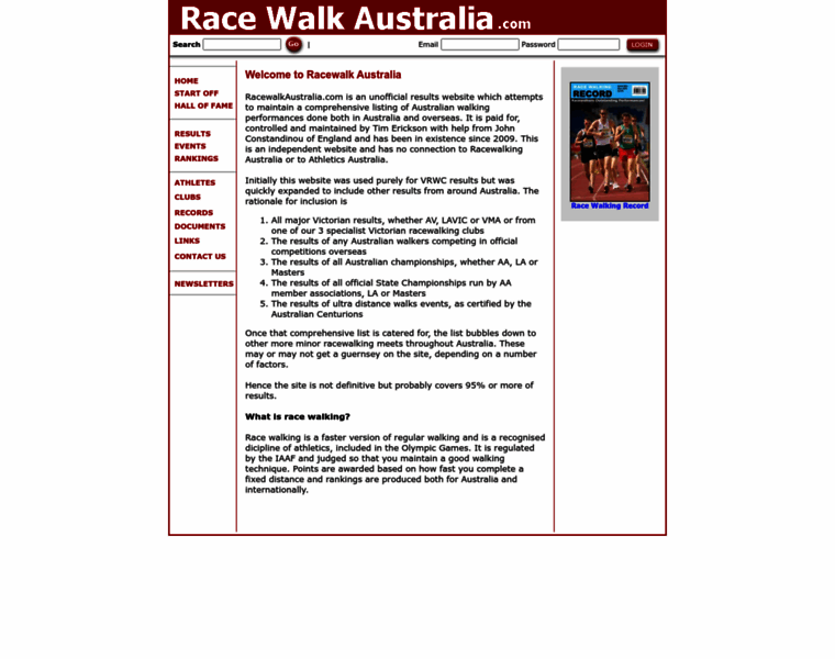Racewalkaustralia.com thumbnail