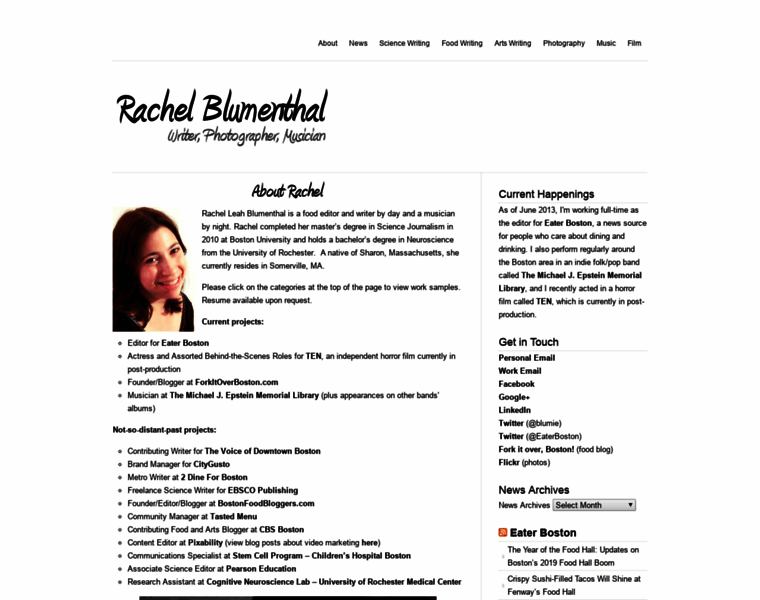 Rachelblumenthal.net thumbnail
