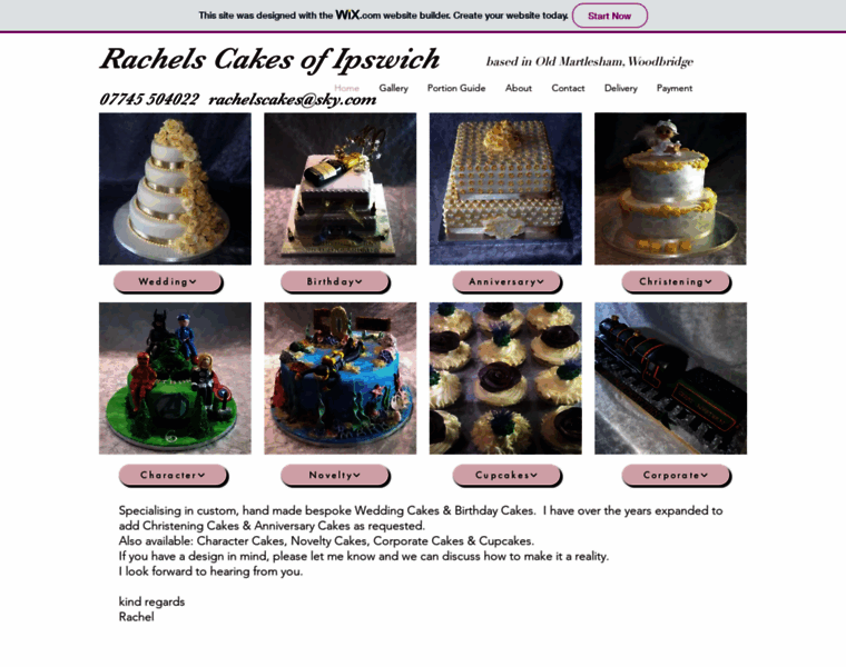 Rachels-cakes.co.uk thumbnail