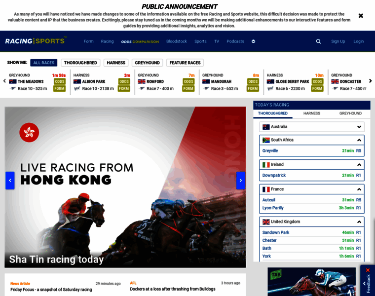 Racingandsports.com thumbnail