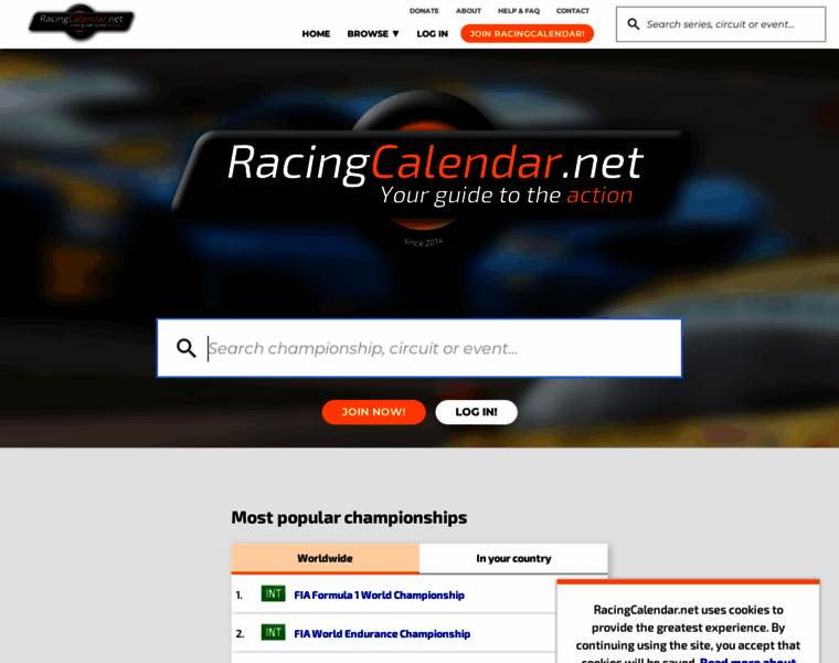 Racingcalendar.net thumbnail