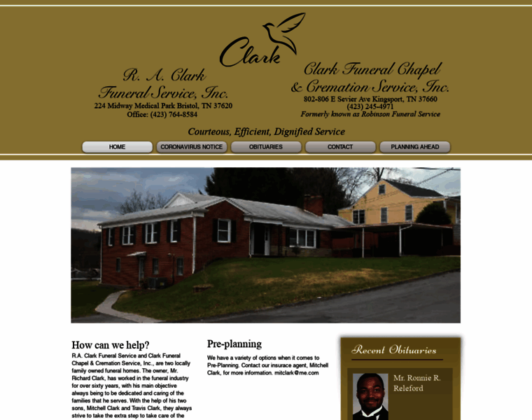 Raclarkfuneralservice.com thumbnail