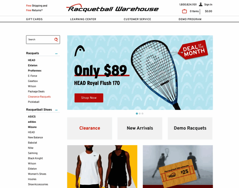 Racquetballwarehouse.com thumbnail