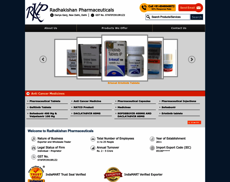 Radhakishanpharmaceuticals.com thumbnail