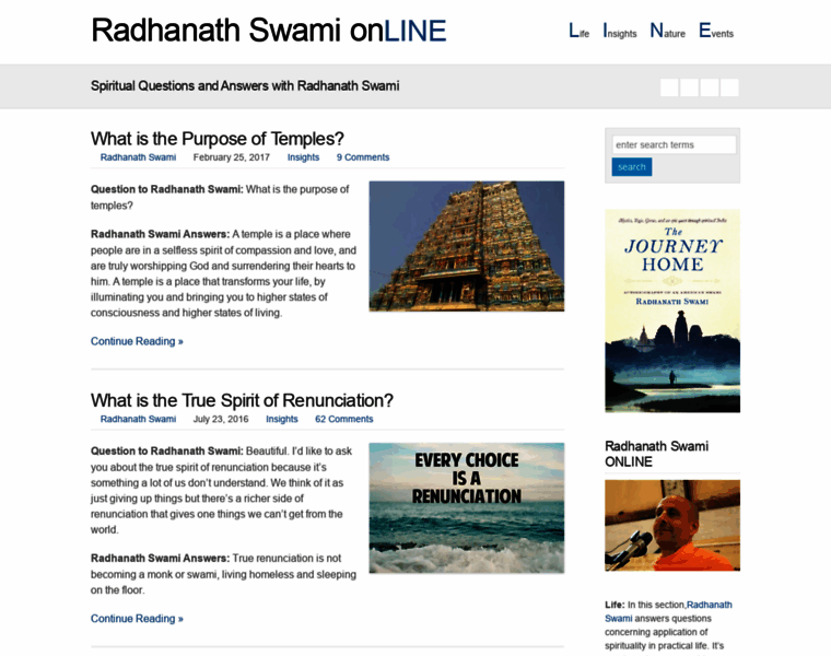 Radhanathswamionline.com thumbnail