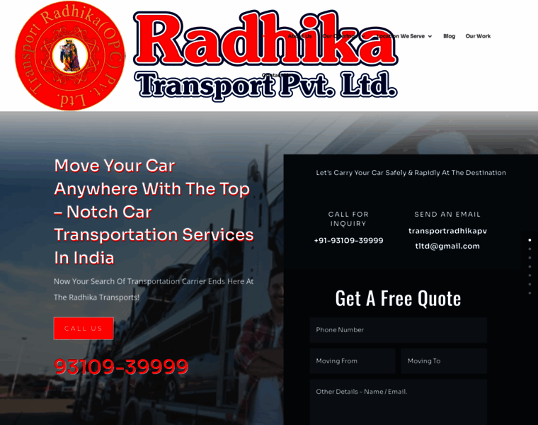Radhikatransport.com thumbnail