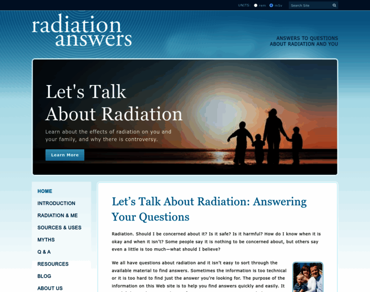 Radiationanswers.org thumbnail