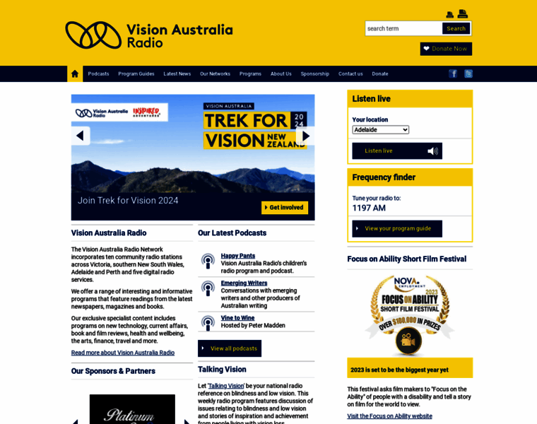 Radio.visionaustralia.org thumbnail