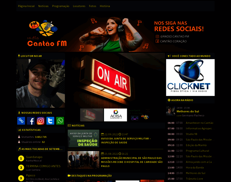 Radiocantaofm.com.br thumbnail