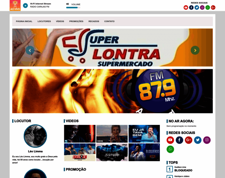Radiocarajasfm.com.br thumbnail