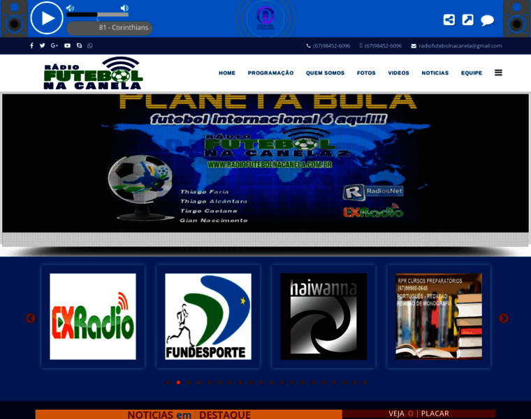 Radiofutebolnacanela.com.br thumbnail
