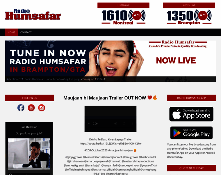 Radiohumsafar.com thumbnail