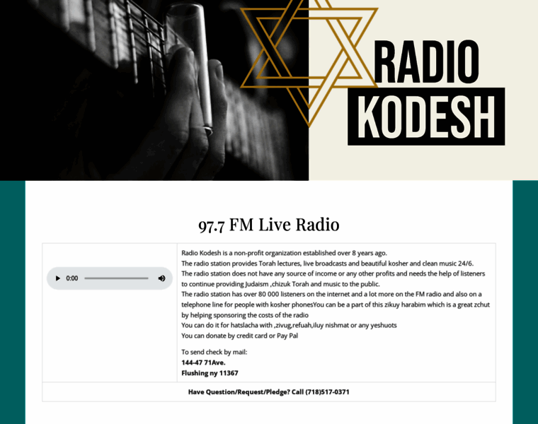 Radiokodesh.com thumbnail