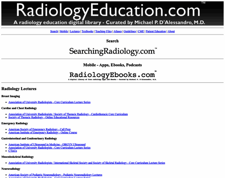 Radiologyeducation.com thumbnail