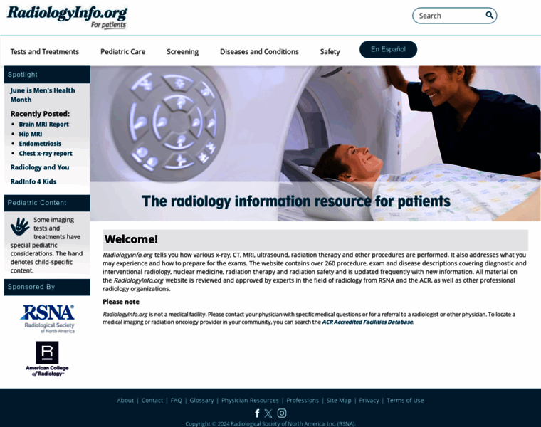 Radiologyinfo.org thumbnail