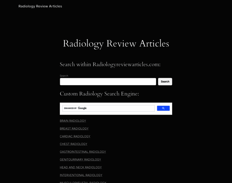 Radiologyreviewarticles.com thumbnail