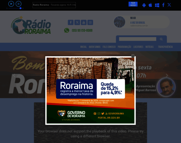 Radiororaima.com.br thumbnail