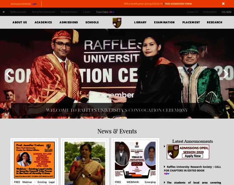 Rafflesuniversity.edu.in thumbnail