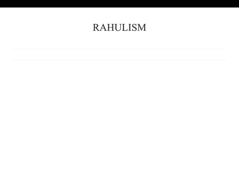 Rahulism.co thumbnail