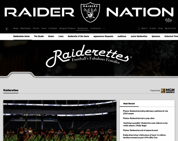 Raiderettes.raiders.com thumbnail