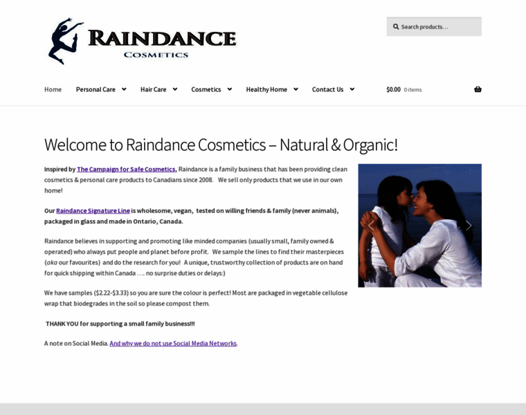 Raindancecosmetics.ca thumbnail