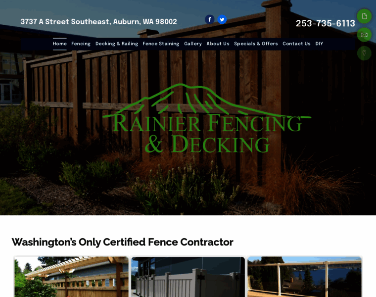 Rainierfenceanddeck.com thumbnail