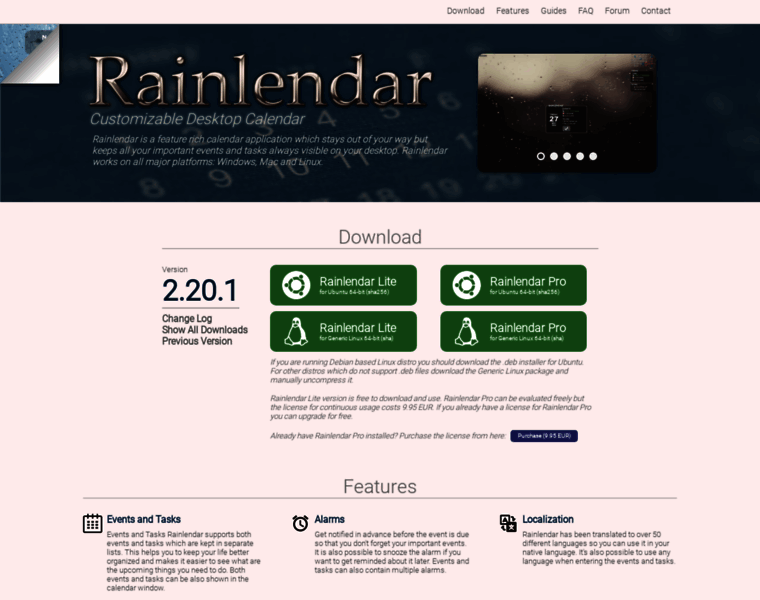 Rainlendar.net thumbnail