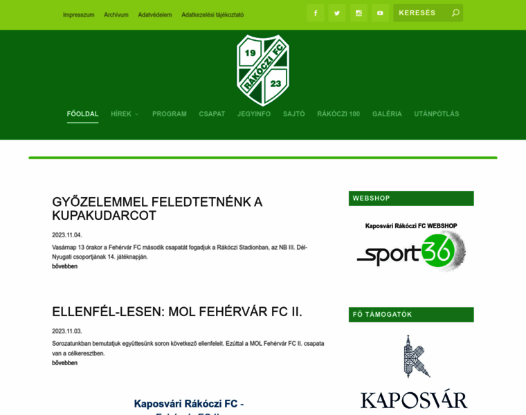 Rakoczifc.hu thumbnail Rakoczifc.hu thumbnail