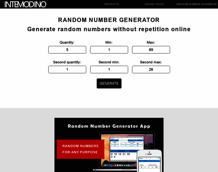 Randomnumbergenerator.intemodino.com thumbnail