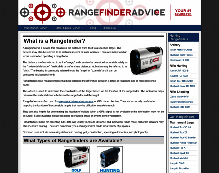 Rangefinderadvice.com thumbnail