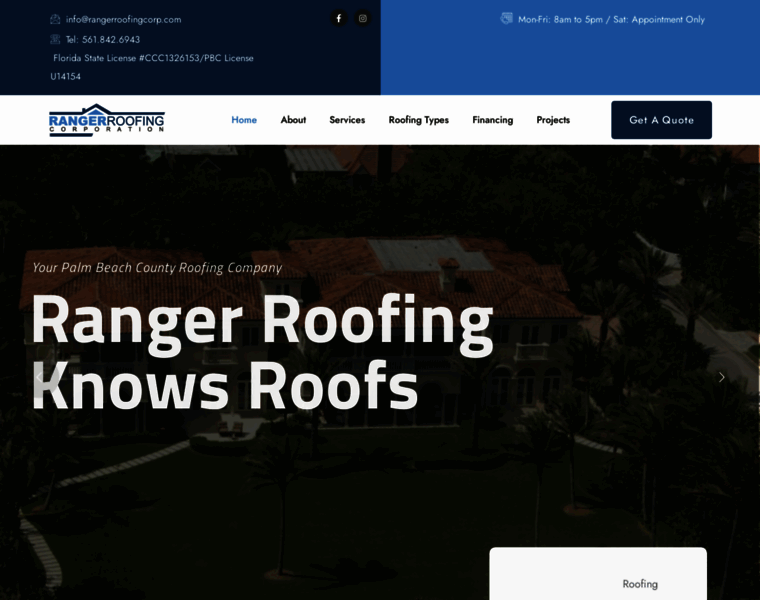 Ranger-roofing.com thumbnail
