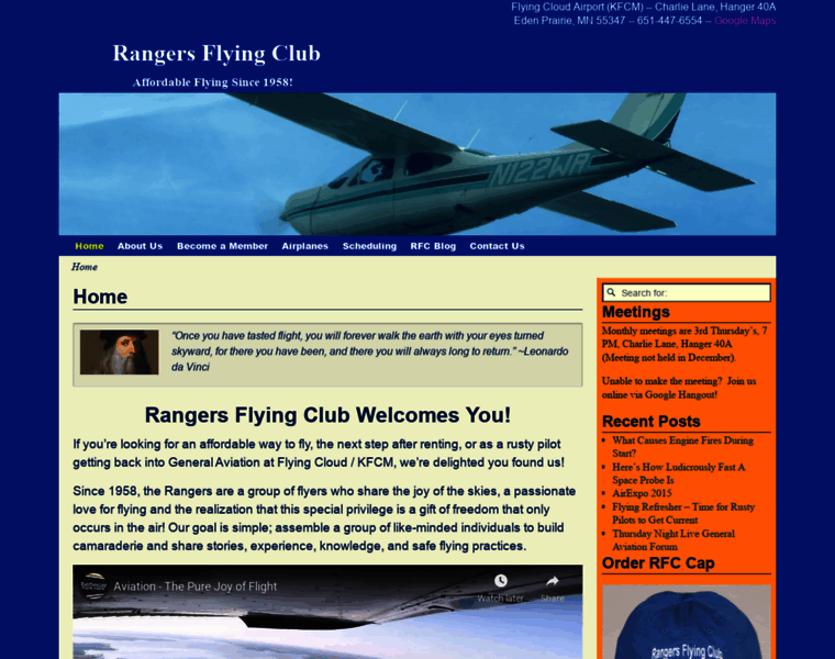 Rangersflyingclub.org thumbnail