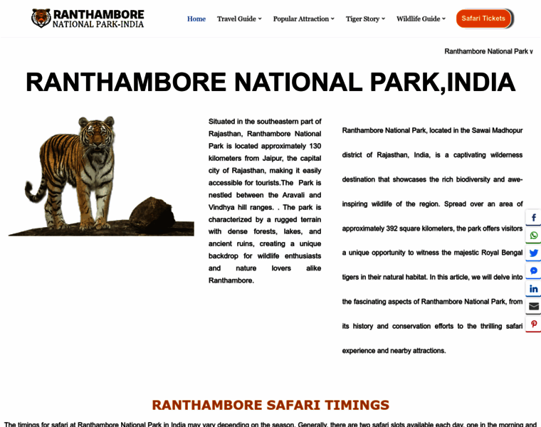 Ranthamborenationalpark-india.com thumbnail