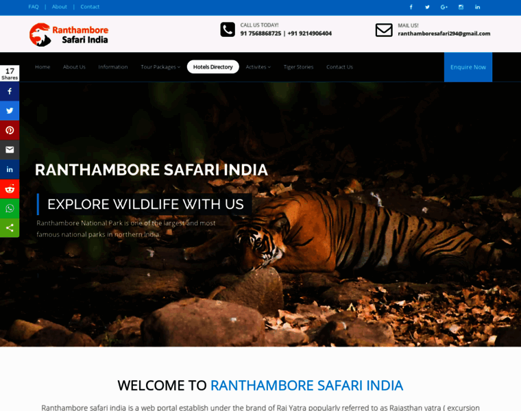 Ranthamboresafariindia.com thumbnail