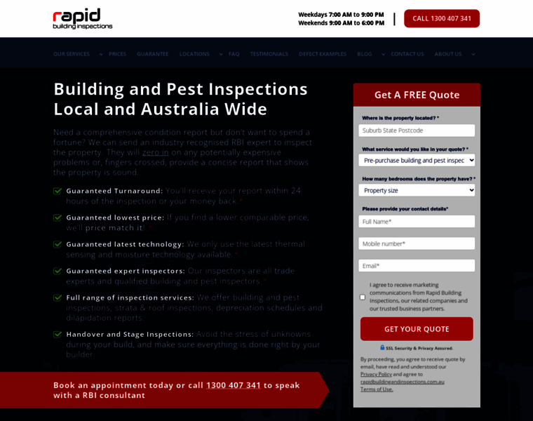 Rapidbuildinginspections.com.au thumbnail