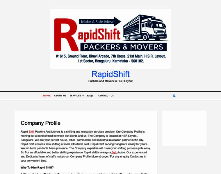 Rapidshift.co.in thumbnail
