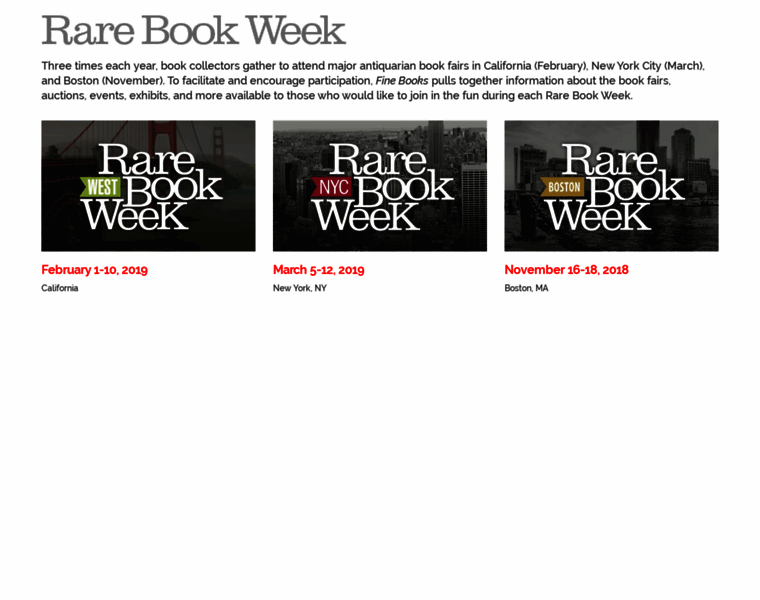Rarebookweek.org thumbnail