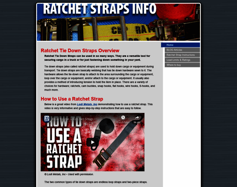 Ratchetstraps.info thumbnail
