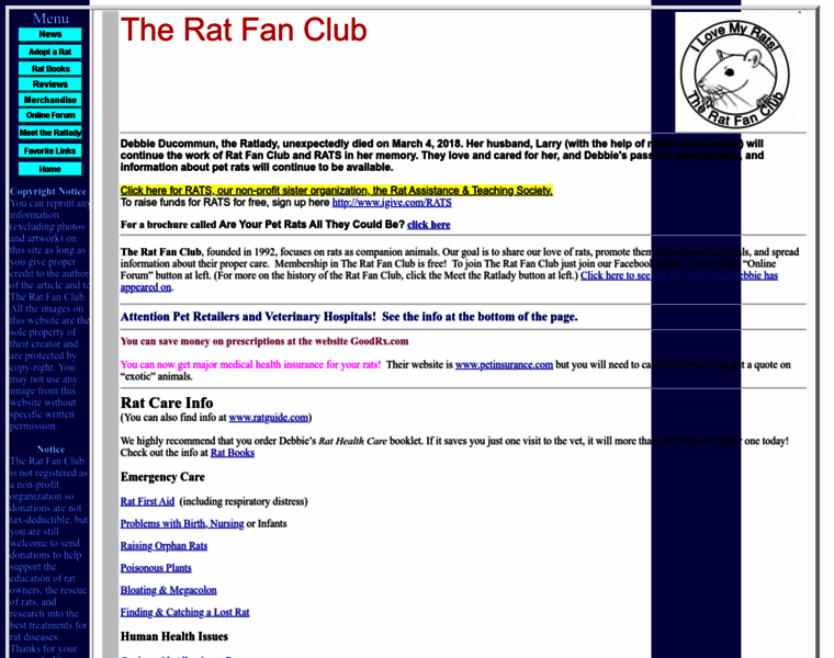 Ratfanclub.org thumbnail