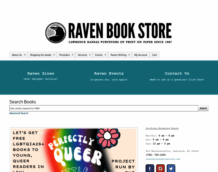 Ravenbookstore.com thumbnail