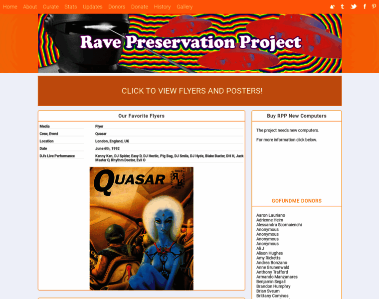 Ravepreservationproject.com thumbnail