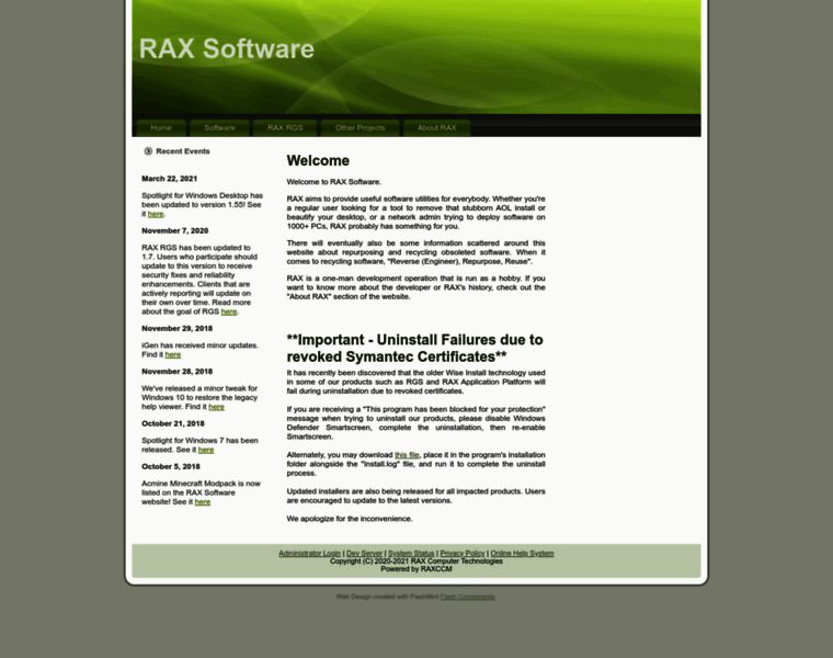 Raxsoft.com thumbnail