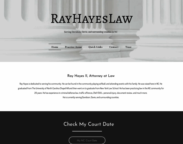 Rayhayeslaw.net thumbnail