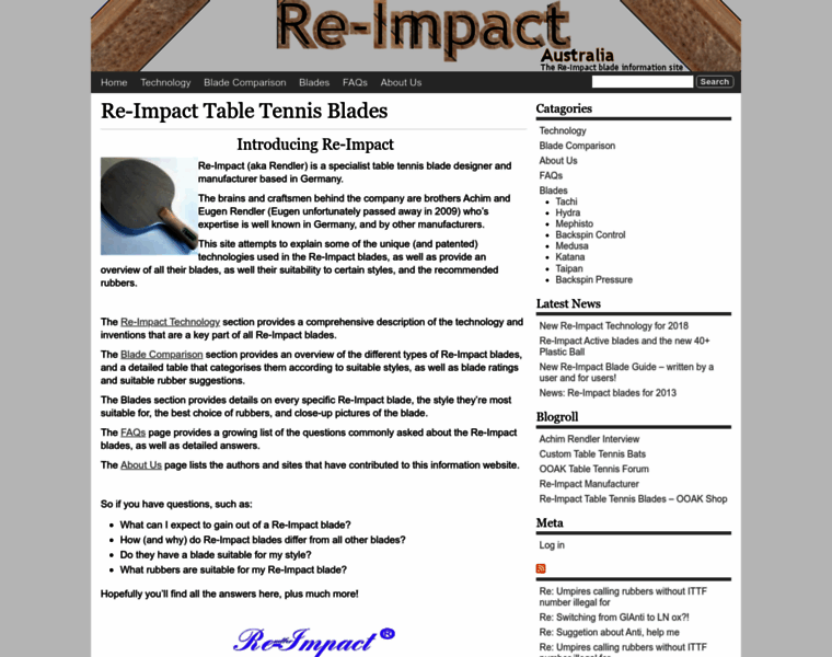 Re-impact-blades.com thumbnail