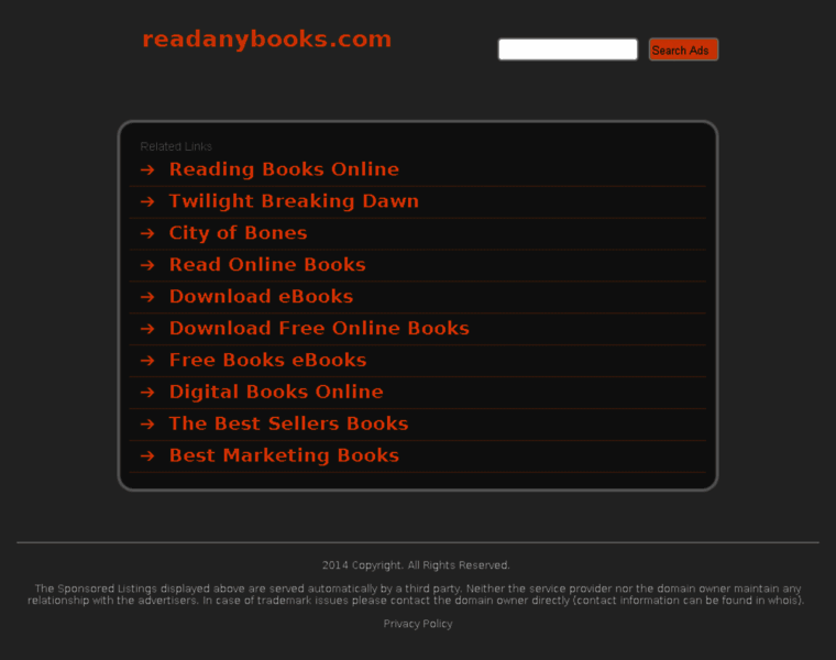 Readanybooks.com thumbnail
