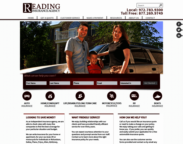 Readinginsurance.com thumbnail