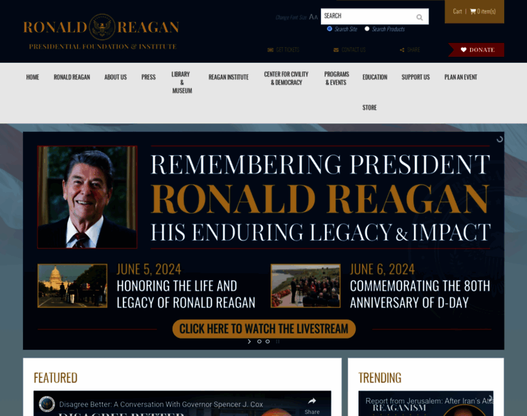 Reaganfoundation.org thumbnail