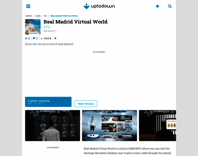 Real-madrid-virtual-world.en.uptodown.com thumbnail